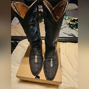 Vintage Stingray Skin men's boots size 9EE